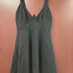 Lulu's Classic Black Zip-Up Dress